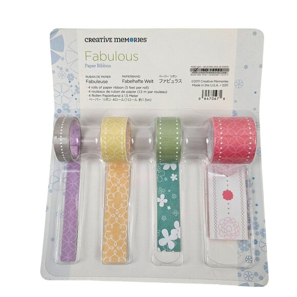 Creative Memories Fabulous Set Ribbons Paper Album Accents Flowers Buttons - Picture 2 of 9